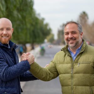 ALLASINO y STEVANATO visitaron los avances de obra de lateral de calle Paso 8