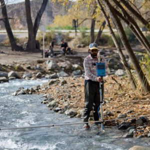 Aforo en el Río Blanco, ruta 89, Luján de Cuyo