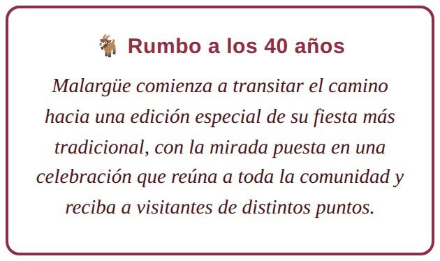 Cierre de la nota: rumbo a los 40 años
