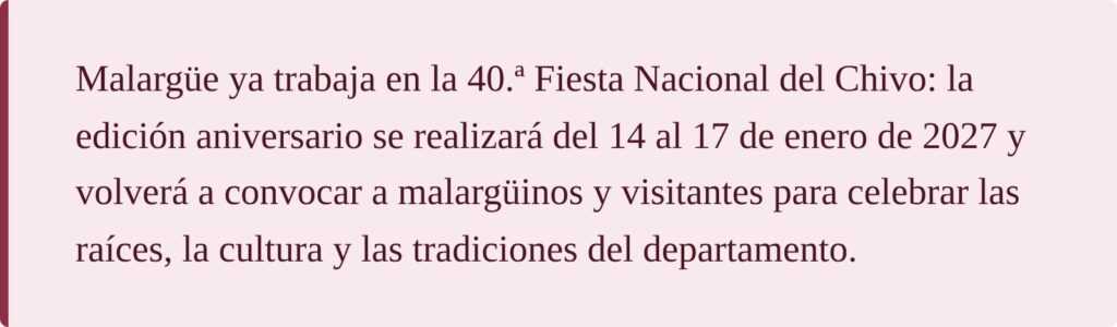Resumen: Malargüe ya trabaja en la 40.ª Fiesta Nacional del Chivo