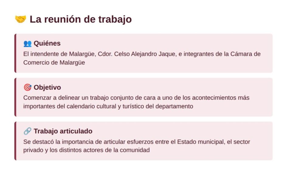La reunión de trabajo