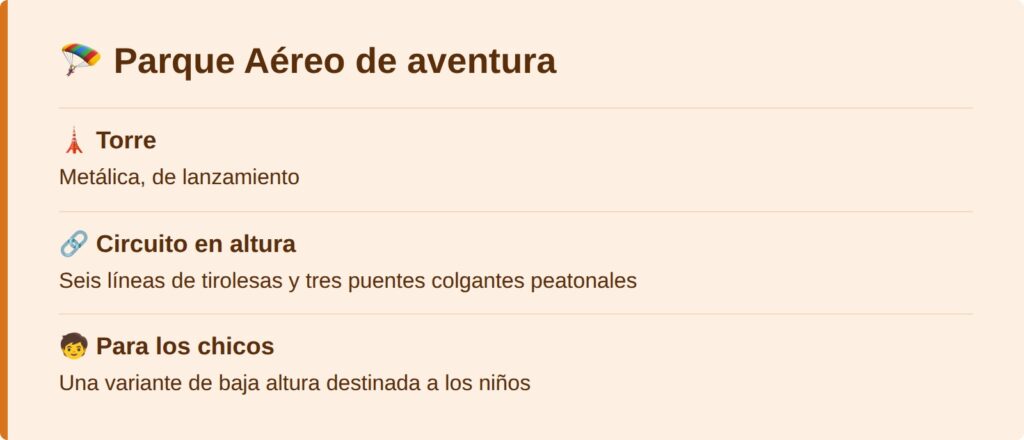 Parque Aéreo de aventura