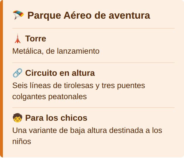Parque Aéreo de aventura