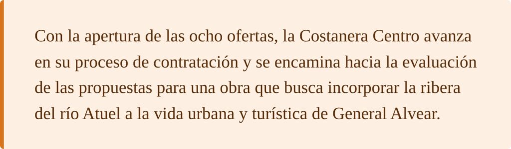 Resumen: la Costanera Centro avanza hacia la evaluación de las ofertas