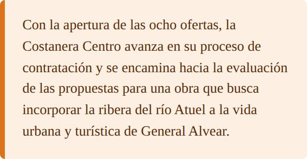 Resumen: la Costanera Centro avanza hacia la evaluación de las ofertas