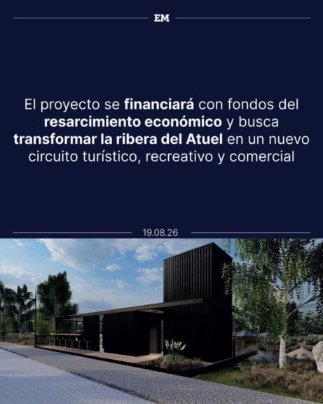 Tarjeta informativa sobre el proyecto de la Costanera Centro