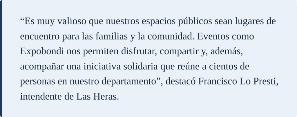 Cita de Francisco Lo Presti, intendente de Las Heras