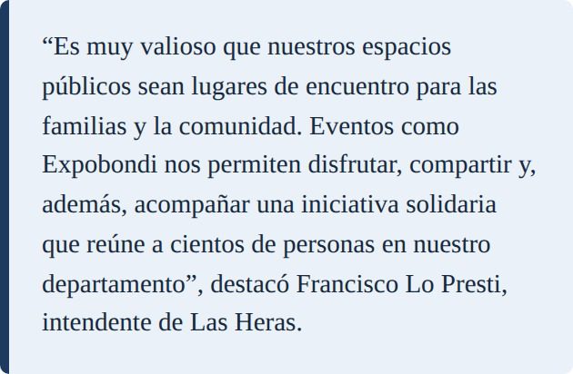 Cita de Francisco Lo Presti, intendente de Las Heras
