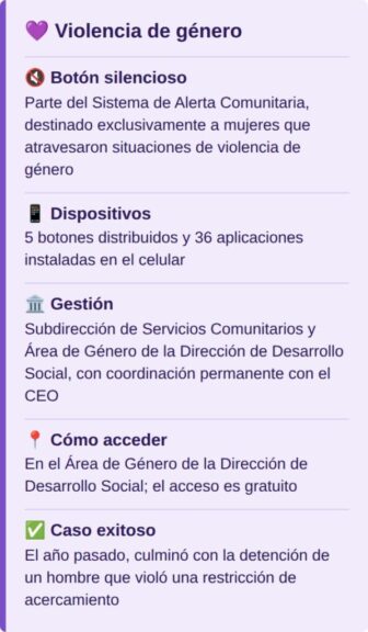 Botón de pánico para casos de violencia de género