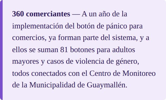 360 comerciantes ya forman parte del sistema de botón de pánico de Guaymallén