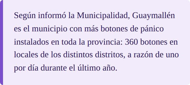 Guaymallén, el municipio con más botones de pánico instalados en la provincia