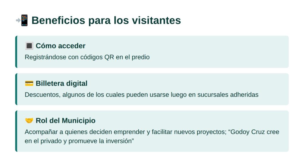 Beneficios para los visitantes