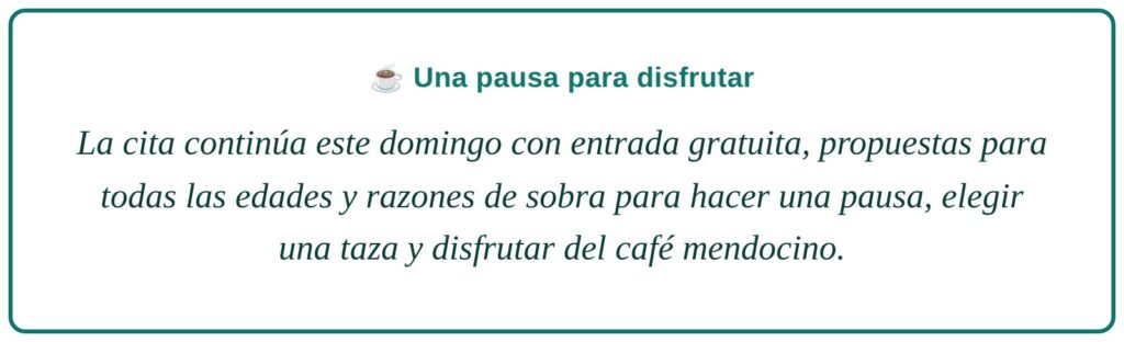 Una pausa para disfrutar