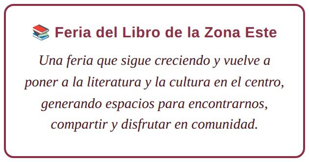 Feria del Libro de la Zona Este