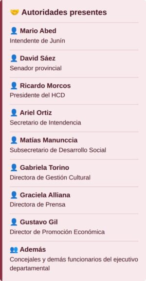 Autoridades presentes
