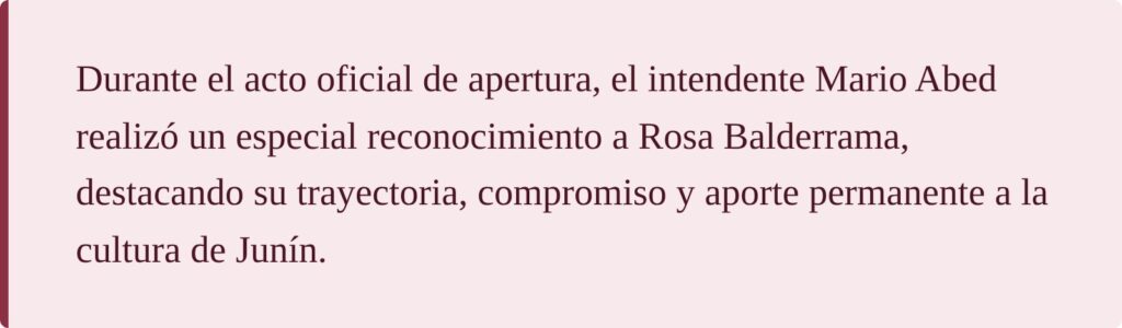 Reconocimiento del intendente a Rosa Balderrama