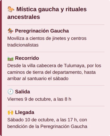 Mística gaucha y rituales ancestrales
