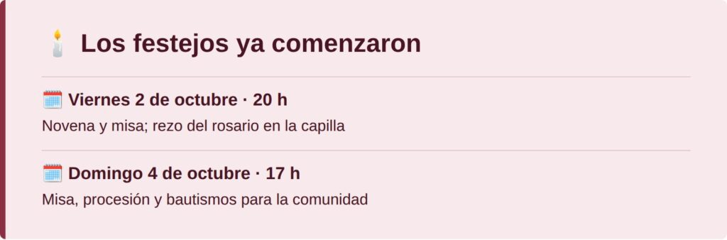 Los festejos ya comenzaron