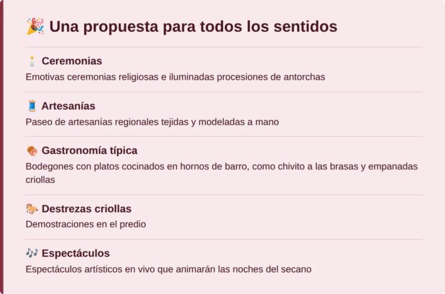 Una propuesta para todos los sentidos
