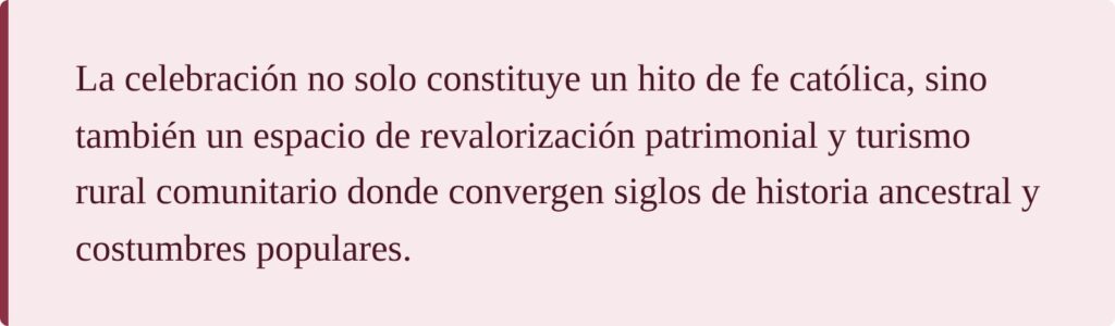 Hito de fe católica y espacio de revalorización patrimonial y turismo rural comunitario