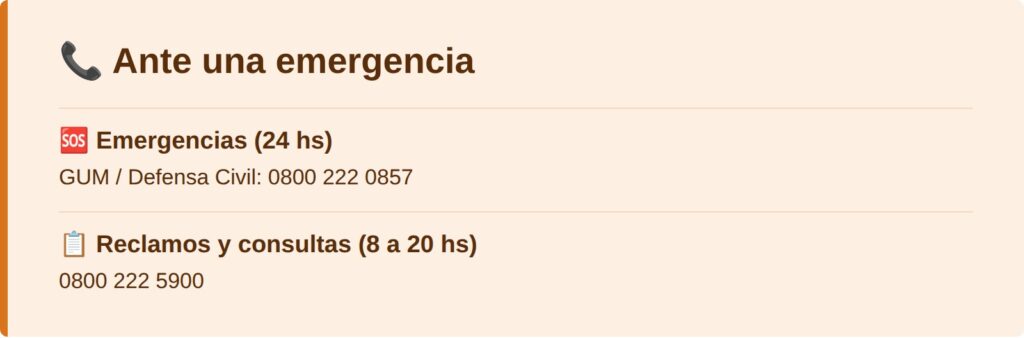Teléfonos ante una emergencia