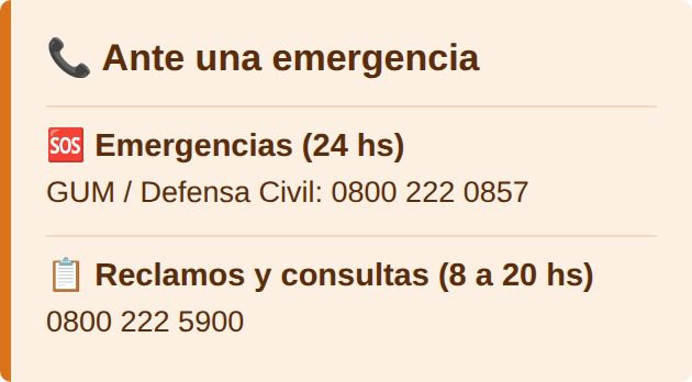 Teléfonos ante una emergencia