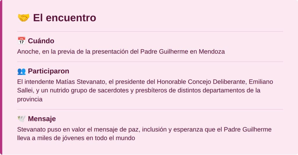 El encuentro con el Padre Guilherme Peixoto