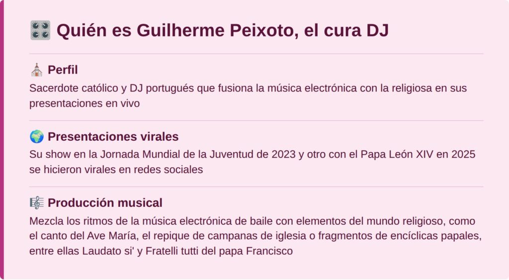 Quién es Guilherme Peixoto, el cura DJ