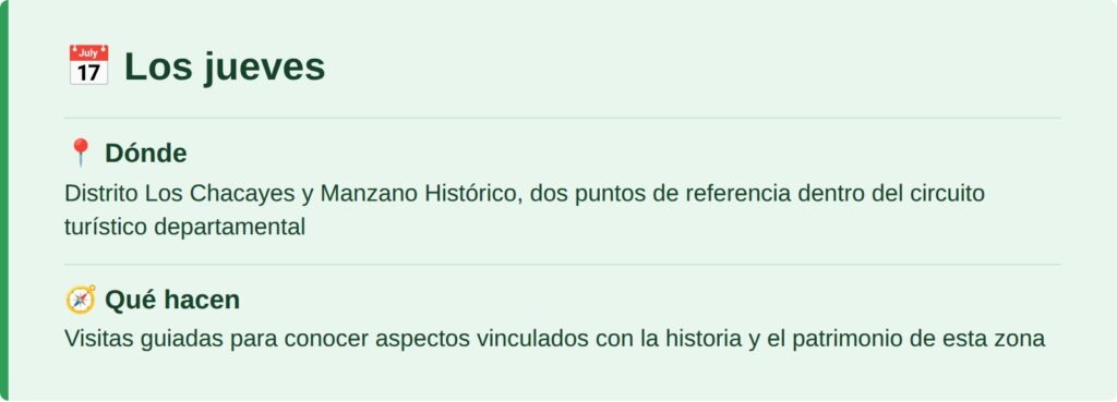 Actividades de los jueves