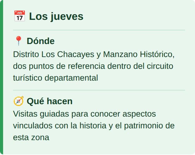 Actividades de los jueves
