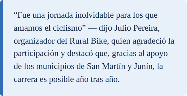 Julio Pereira: una jornada inolvidable para los que amamos el ciclismo