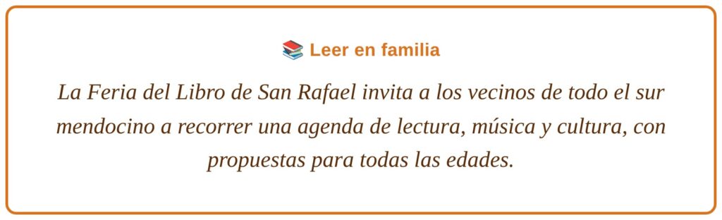 Cierre de la nota: leer en familia