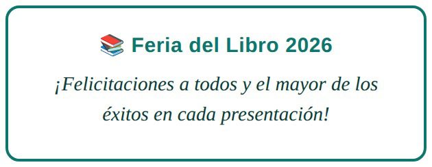 Feria del Libro 2026: felicitaciones a todos