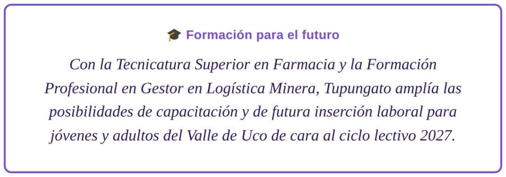 Cierre de la nota: formación para el futuro