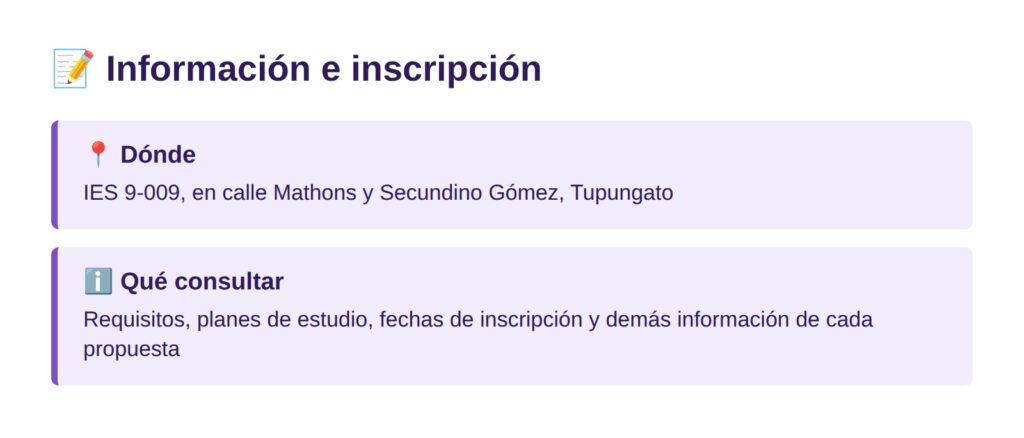 Información e inscripción