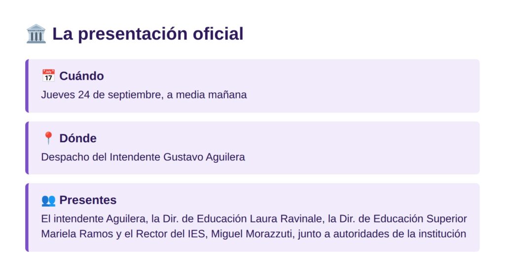 La presentación oficial