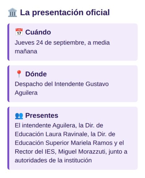 La presentación oficial