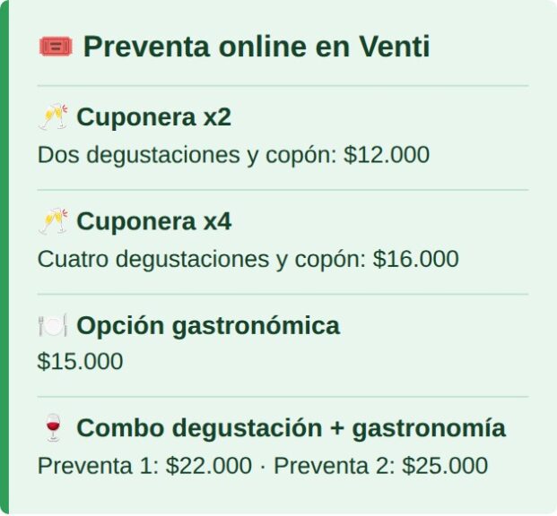 Preventa online en Venti y valores